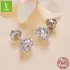 Aretes de plata charm Nuevo 1 quilate moissanita brillante lujo exquisito plata s925 aretes de diamante Mosan venta al por mayor