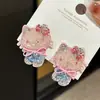 Corea del Sur Industria Pesada Cristal Rosa Gato Kt Pasador Corazón de Chica Linda Flequillo Cabello Suelto Pinza Lateral Pinza de Pico Pinza para el Cabello Mujeres