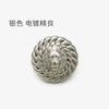 Té Negro Oro Sólido Tridimensional Cabeza de León Botones de Metal Clásico Top Traje Abrigo Abrigo Cortavientos Botones Grandes Decorativos