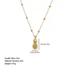 Collar de Acero Inoxidable con Cerezas de Fruta para Mujer Oro 18K Lujo Accesible Cadena Clavicular Pequeña Simple Joyería Versátil que No se Desvanece