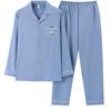 Pijama de Hombre Primavera y Otoño 2025 Nuevo Pantalón de Manga Larga Juvenil Casual Dibujos Animados Verano Delgado Conjunto Ropa de Casa