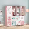 Guarda-Roupa Simples Moderno Infantil Desenho Animado Armário de Armazenamento Espesso para Crianças Guarda-Roupa de Bebê Guarda-Roupa de Plástico