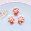Accesorios de resina DIY de dibujos animados, grandes, rosas, lindos adornos de gato, pinzas para el pelo, cadenas para fundas de teléfono, accesorios, hebillas de zapatos, materiales decorativos