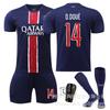 2425 París Casa Versión Champions League No. 7 Kvarla 10 Dembele 2 Hakimi Traje de Uniforme de Fútbol de Campeonato Camiseta