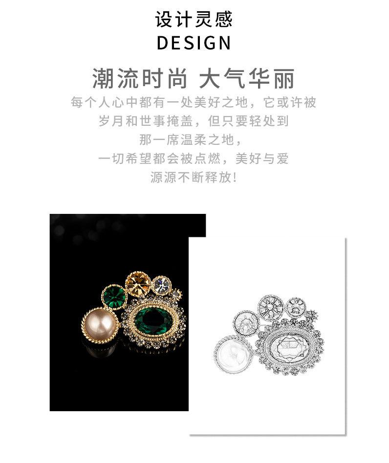 复古英伦风几何形胸针时尚优雅高级感个性胸花新品潮款