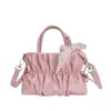 Bolsa de Ombro Fashion Estilo Coreano 2026 Nova Bolsa Tote de Moda Fresca e Versátil Bolsa Transversal com Cordão