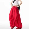 Calça Cargo Paratrooper Azul Marinho Bordada Retro Americana Masculina de Verão Fina Oversize Preguiçosa Solta Casual