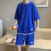 Traje casual para hombre, ropa deportiva ligera de verano de moda, elegante conjunto de ropa para hombre con bonitas mangas cortas