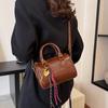 Bolso de Cuero Brillante Nuevo de Invierno 2025 Moda para Mujer Colgante Avanzado Bolso Cuadrado Pequeño Bolso de Hombro Único Bolso Cruzado