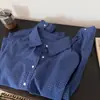 2026 Nova Moda Estilo Coreano Camisa de Manga Longa Xadrez com Lapela para Mulheres, Top Versátil Elegante para o Trabalho Solto Emagrecedor