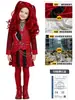 Disfraces Personalizados de Descendientes 5 Caperucita Roja para Halloween Cosplay Atuendo Transfronterizo Corazón Rojo Ropa de Cosplay para Niñas Princesa