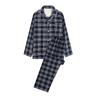 Ropa de casa pijama de franela de algodón de doble hilo estilo japonés para mujer, algodón puro, transmisión en vivo, pijama de pareja para otoño e invierno