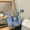 Nova Bolsa Transversal Jeans Artística Retrô 2024 Feminina Harajuku Grande Capacidade Bolsa para Viagem Curta Bolsa de Ombro de Tecido para Estudante