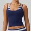 Chaleco de Fitness Cepillado Transfronterizo de Moda con Lunares, Falso Dos Piezas con Almohadillas en el Pecho, Ropa Deportiva de Fitness, Secado Rápido, Ropa de Yoga