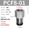 Accesorios de Tubería de Aire de Conexión Rápida Zhuoji con Rosca Interna Conectores Rectos Pcf6-01/8-02/10-03