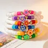 Pulsera de Flores Estilo Resort Bohemio Más Vendida de Amazon, Linda y Dulce, Pulsera Elástica de Flores Coloridas en Colores Macarrón