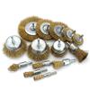 Escova de arame de aço haste em forma de T escova de arame de aço em forma de tigela moagem de ferrugem e remoção de tinta furadeira elétrica manual moagem elétrica Roda de arame de aço de 6 mm com alça