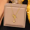 Collar Transfronterizo para Mujer, No se Desvanece, Lujo Ligero, Exquisita Cadena para Clavícula de Nicho, Joyería de Cadena para Clavícula de Alta Gama para Mujer