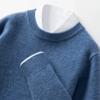 Outono e inverno masculino pescoço redondo engrossado leve negócios de luxo pescoço redondo malha suéter masculino montanha Cashmere suéter base suéter masculino