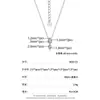 Collar de Plata de Ley S925 con Moissanita Completa Doble Gota de Agua Todo Plata 925 Cadena para Clavícula de Moissanita Venta al por Mayor de Punto Transfronterizo para Mujeres