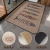 Tapete para Piso de Baño Transfronterizo, Imitación Lino, Absorbente de Agua, Secado Rápido, Tapete para Pies de Baño, Tapete Antideslizante para Puerta de Inodoro y Baño