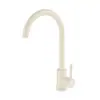 Grifo de Cocina Frío y Caliente Color Blanco Crema Grifo para Fregadero de Lavabo de Verduras para el Hogar Acero Inoxidable 304 Grifo Giratorio 360 grados