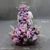 Cascata de Flores Artificiais Transfronteiriça Longa Fileira de Flores Flores para Corredor de Casamento Decoração de Palco de Casamento Vitrine Flores de Seda
