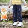 Pantalones Cálidos Dobles Mianhuatang para Niños Antiestáticos Largos Engrosados de Coral Fleece Otoño e Invierno Niños y Niñas Bebés y Niños Pequeños