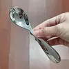 Cuchara de Acero Inoxidable con Mango Corto, Cuchara Doméstica para Comer, Cuchara Creativa, Cuchara para Mezclar Arroz, Cuchara para Sopa, Cuchara Multiusos, Cuchara para Niños