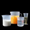 Taza medidora pequeña con escala ml Gramo Recipiente Taza medidora Taza medidora Taza de onzas Pequeña de plástico Estándar ml Transparente