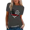 Camiseta Día de la Independencia 2025 ROJO Blanco y Borracho Estampado Americano Moda Top de Manga Corta para Hombres y Mujeres