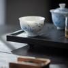 Pintado à mão azul e branco bambu flor cerâmica Master Cup polvilhar azul underglaze home light luxury tea single Cup kung fu tea cup