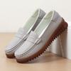 Zapatos de Guisante de Suela de Res para Mujer 2025 Nuevos Zapatos Planos de Cuero Genuino Zapatos Slip-on para Mujer Suela Suave No Cansan para Zapatos de Madre