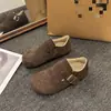 Sapatos Birkenstock femininos estilo japonês tudo incluído, nova coleção inverno 2026, retrô, forrados com fleece, quentes, botas de neve, pantufas fofas estilo Birkenstock