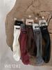 We1282 Calcetines Coreanos de Media Caña para Niñas 25 Otoño e Invierno Nuevos Calcetines para Niños Etiqueta de Tela de Color Contrastante Estilo Occidental Medias para Bebé