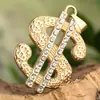 Popular Exagerado Hip-Hop Personalidad Símbolo de Dólar Acero Inoxidable Incrustado de Diamantes Dominante Colgante Joyería Transfronteriza Amazon