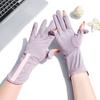 Guantes de Protección Solar de Verano para Mujer, Delgados de Seda de Hielo, Anti-Exposición UV, Pantalla Táctil, Antideslizantes, para Conducción, Paseo, Medianos-Largos, Transpirables
