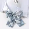 Jk a cuadros estilo japonés corbata de moño floral corbata para mujer estilo universitario para hombre corbata de moño para foto de graduación con camisa uniforme de marinero