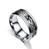 Anillo de Acero Inoxidable con Patrón de Dragón Estilo Chino Moda Versátil Anillo de Acero de Titanio con Patrón de Dragón Moda Europea y Americana Anillo para Hombre Venta al por Mayor