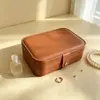 Caja de joyería antioxidante de fábrica, caja de embalaje para accesorios de cuero, caja de almacenamiento para anillos, pendientes, pulseras con personalización de logotipo