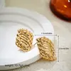 Europa y Estados Unidos transfronterizos textura moda personalidad alto sentido aretes antiguos chapados en oro de 18k geométricos irregulares aretes
