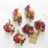 Yi Yaguo 2475 Estilo Chino y Occidental Estilo Bosque Invitado Banquete Novio y Novia Ramillete Flor de Muñeca Ramillete para Uso en Bodas