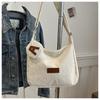 Bolso de pana estilo coreano bolso de pana fresco y dulce tipo dumpling bolso de mujer con textura para hombro cruzado debajo del brazo bolso casual