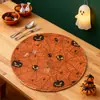 Jogos Americanos de Halloween Xadrez Transfronteiriços Tecido Americano Redondos Espessos Isolados Ocidentais Porta-Copos Tapetes para Tigelas Personalização