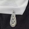 Direto da fábrica banhado a prata branco calcedônia feijão pingente cavalo de gelo ágata feijão verde das mulheres colar de jade