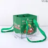 Bolsa de Regalo de Fieltro Navideño Bolsa de Manzana para Nochebuena Caja de Empaque de Regalo de Dulces Navideños de Mano Caja de Regalo de Manzana de la Paz