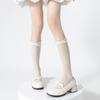 Botas ainda são algodão primavera e verão fino renda japonesa meias de renda crianças JK meias coreanas preto e branco Lolita meias de felpa