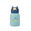 Bonita taza de vidrio para mascotas, 360 ml, taza de dibujos animados con logotipo, taza portátil de doble capa para estudiantes y niños, taza de empuje