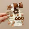 Presilha Bico de Pato de Alta Qualidade Estilo Coreano para Meninas, Grampo de Cabelo para Franja Lateral Melard Outono e Inverno, Acessório de Cabelo Doce com Presilha de Pelúcia
