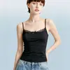 Camisola Caliente de Encaje Patchwork con Copas y Hermoso Diseño de Espalda para Mujer, Nuevo Estilo Verano 2026, Adecuada para Ir al Trabajo y Usar Afuera, Top Interior de Color Sólido